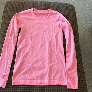 Lululemon Swiftly Tech Long Sleeve Salmon color